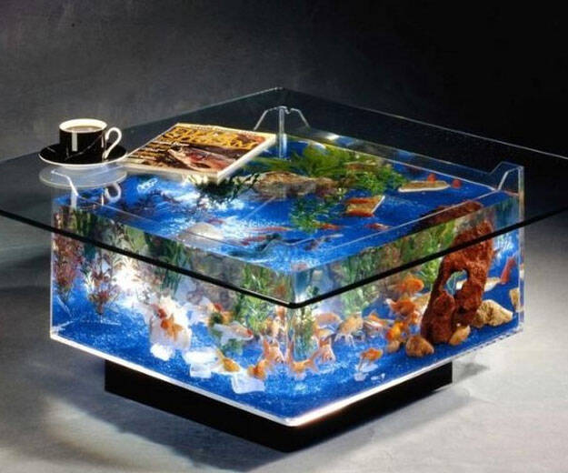 Coffee Table Aquarium - //coolthings.us