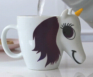 Heat Sensitive Rainbow Unicorn Mug - coolthings.us