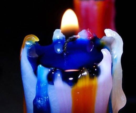 Rainbow Color Drip Candles - //coolthings.us