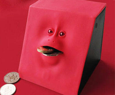 Creepy Coin Eating Bank - coolthings.us