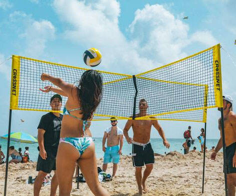 Four Square Volleyball Game