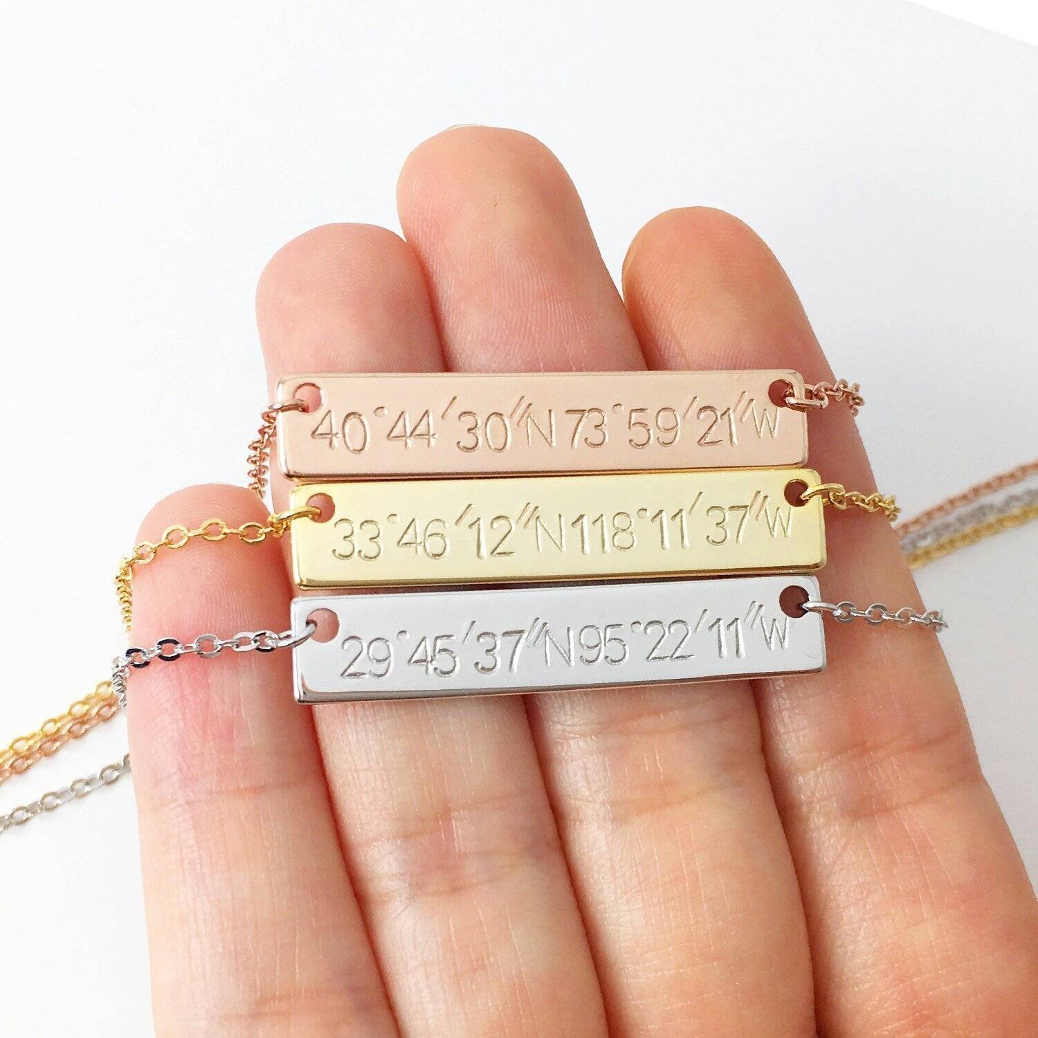 Custom Coordinates Necklace - coolthings.us