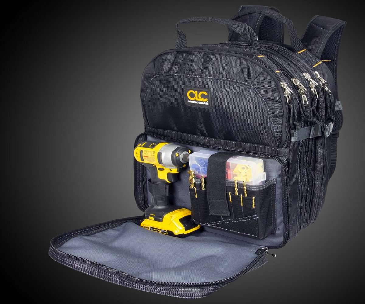 Custom LeatherCraft 75-Pocket Tool Backpack - //coolthings.us