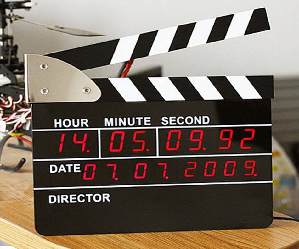 Director's Clapperboard Digital Alarm Clock