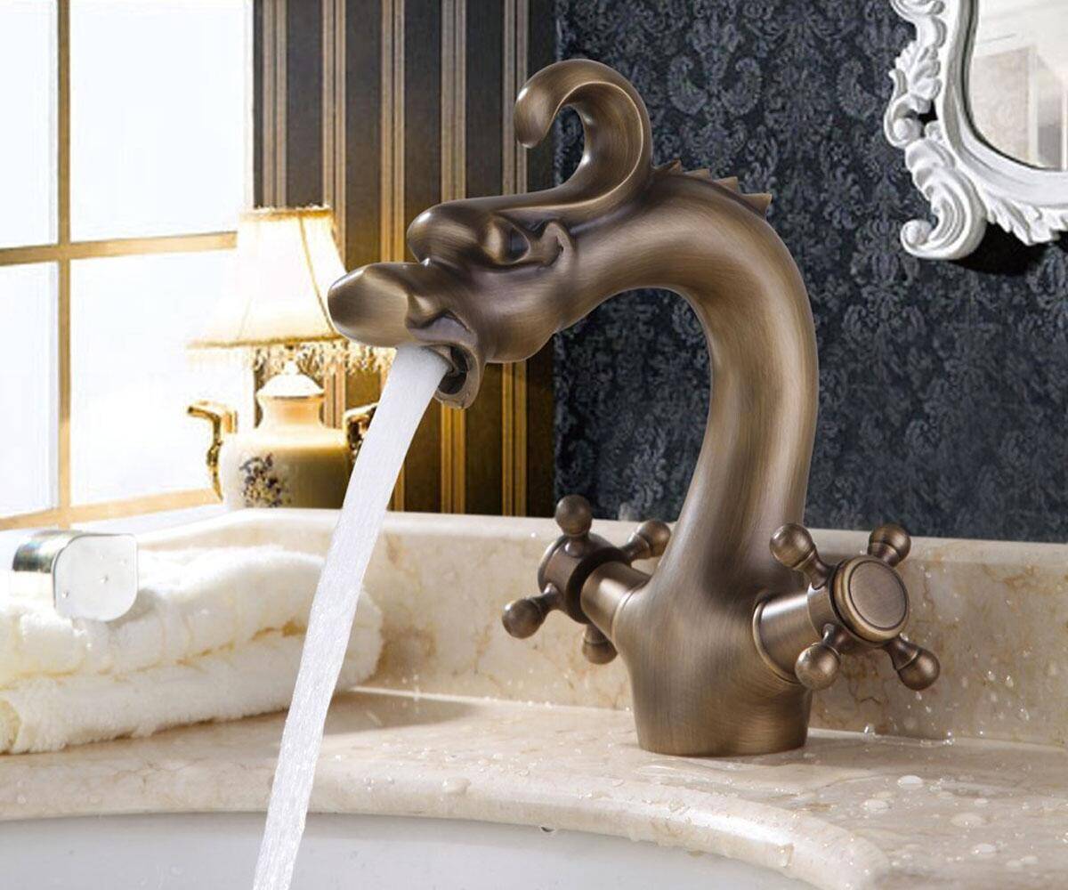 Antique Brass Dragon Faucet - coolthings.us