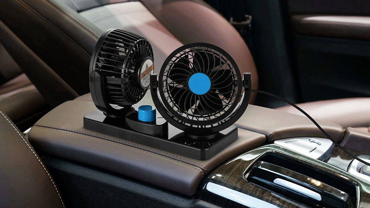 Dual Head Car Fan - //coolthings.us