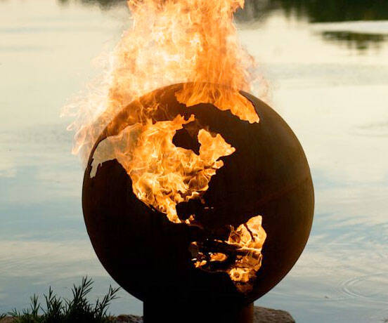 Earth Shaped Fire Pit - coolthings.us