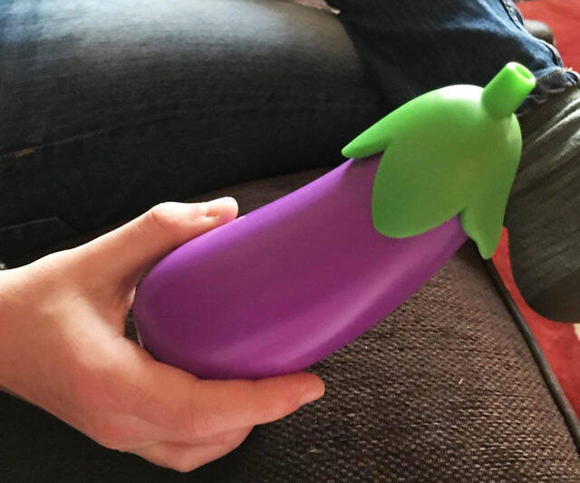 Eggplant Emoji Ketchup Bottle