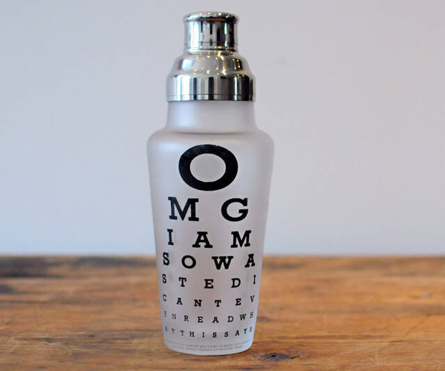 Eye Chart Cocktail Shaker