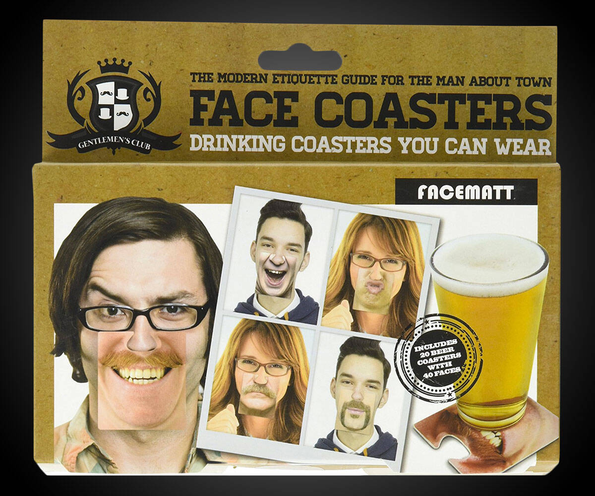 Face Mask Drink Coasters - coolthings.us