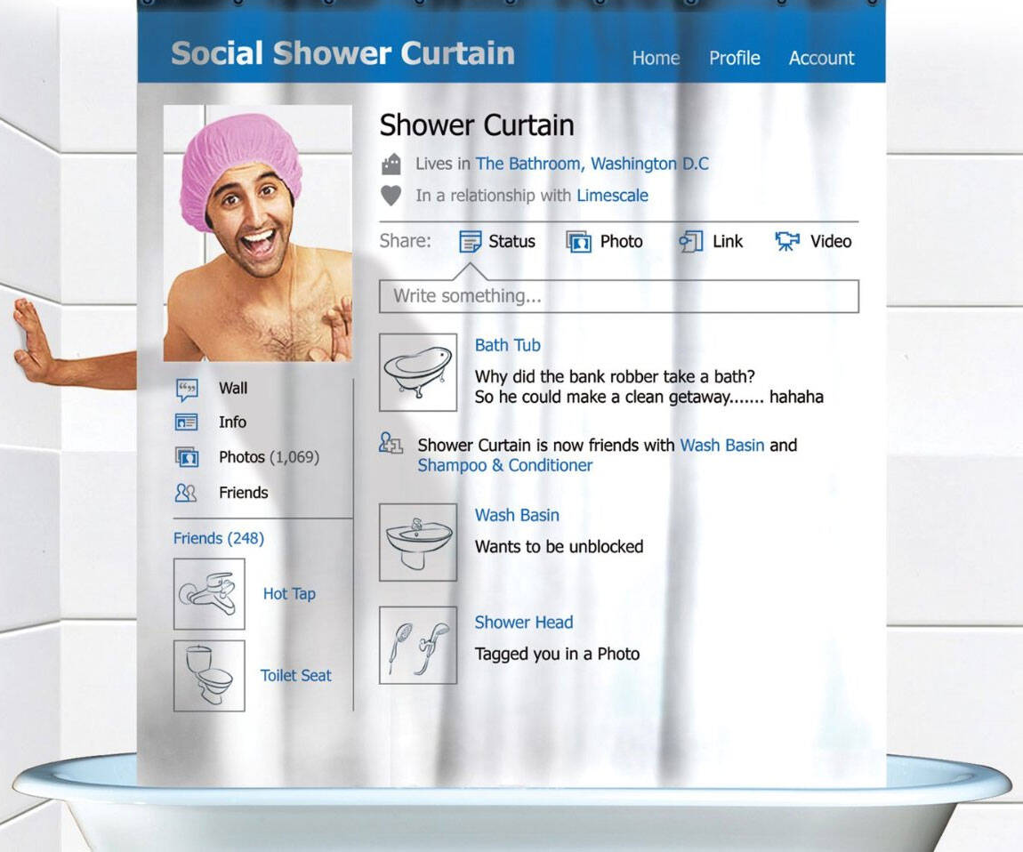 Facebook Profile Shower Curtain - coolthings.us
