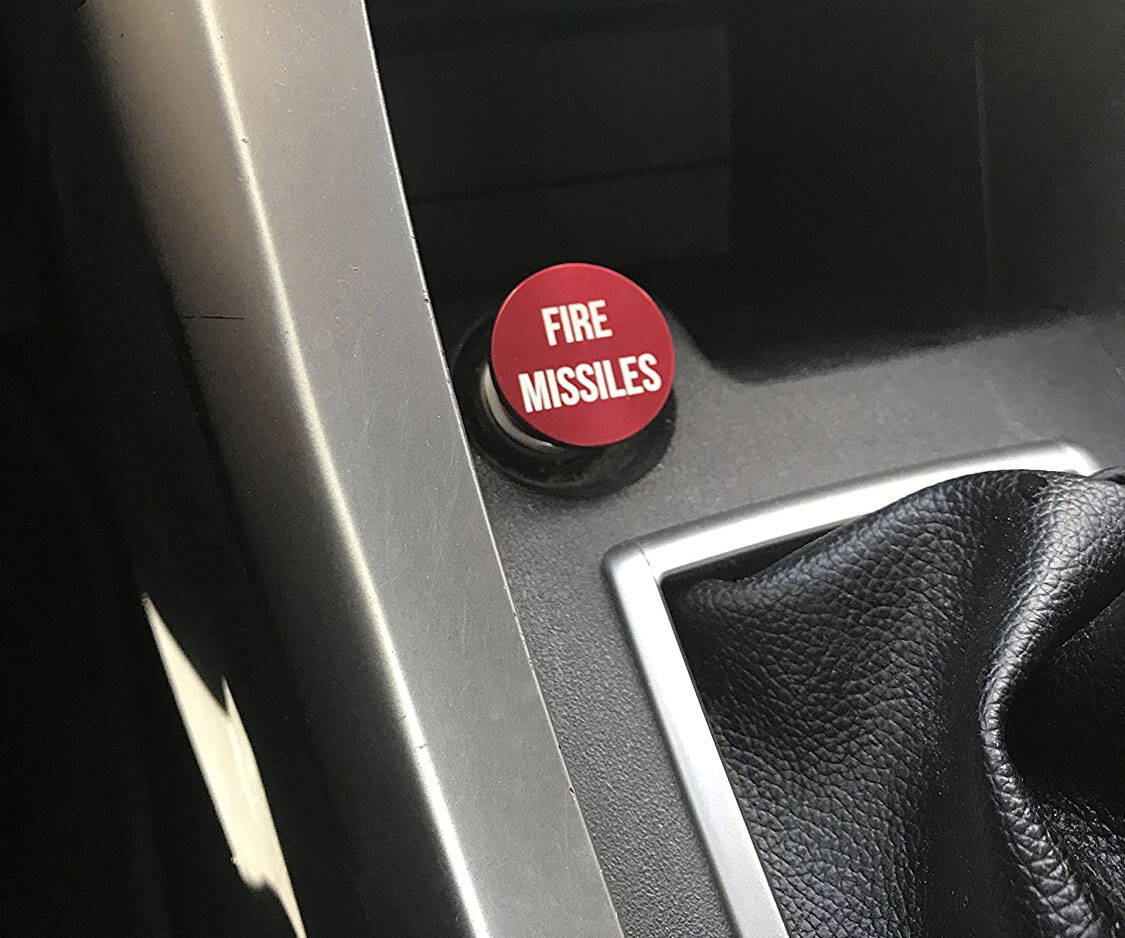Fire Missiles Cigarette Lighter Button - coolthings.us