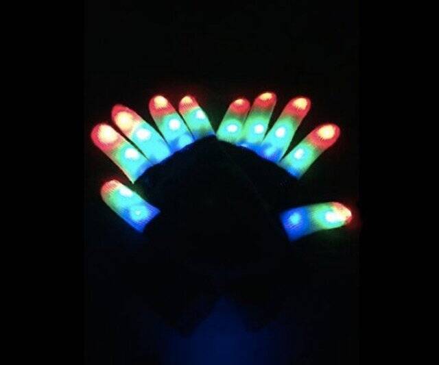 Flashing Finger LED Gloves
