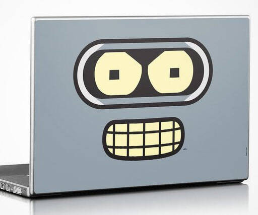 Futurama Bender Laptop Decal - coolthings.us