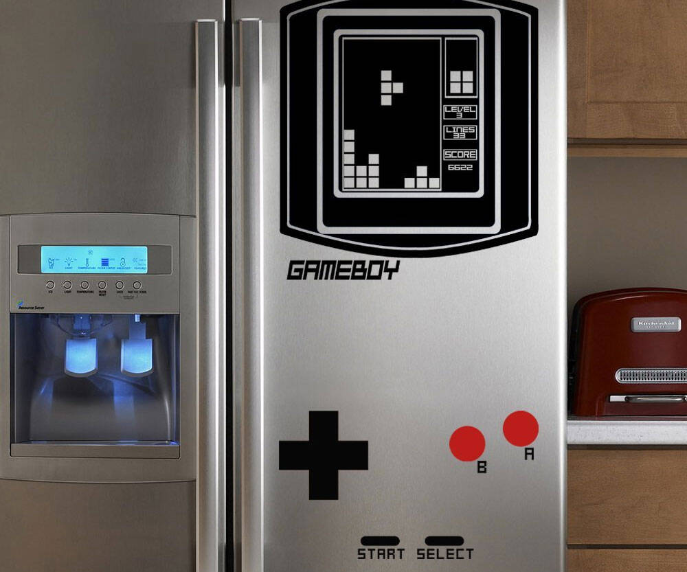 Refrigerator Game Boy Tetris Decal - //coolthings.us