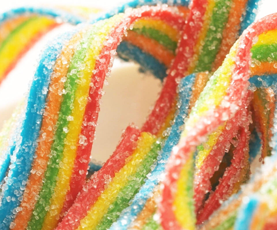 Rainbow Candy Bacon Strips - //coolthings.us