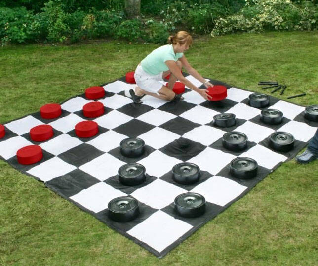 Giant Checkers Game Mat - coolthings.us