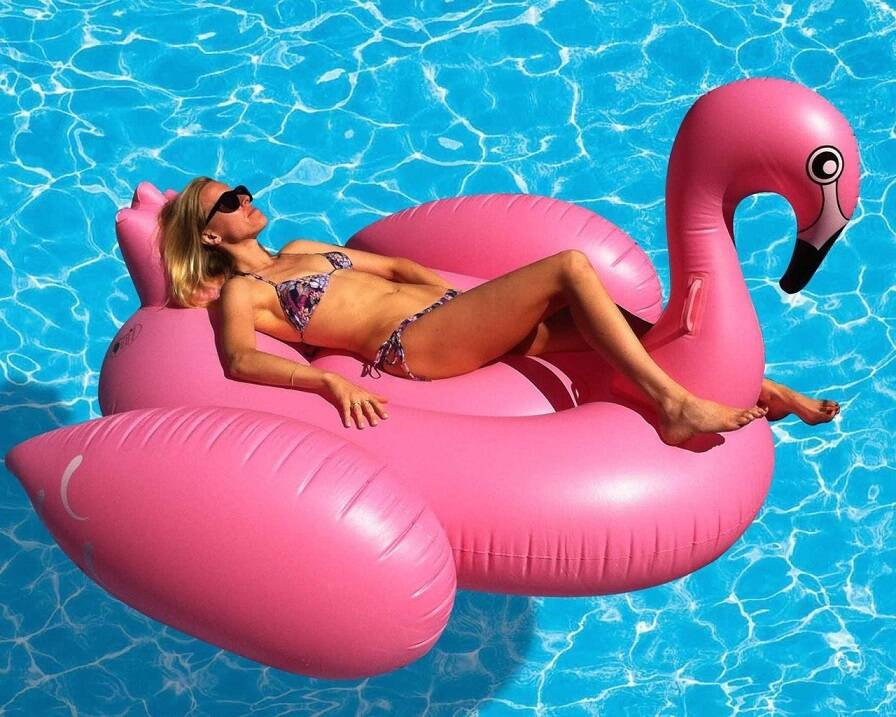 Giant Inflatable Flamingo Pool Float