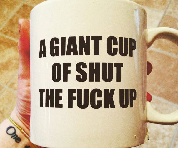 Giant STFU Coffee Mug - //coolthings.us