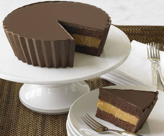Giant Peanut Butter Cup Cake - coolthings.us