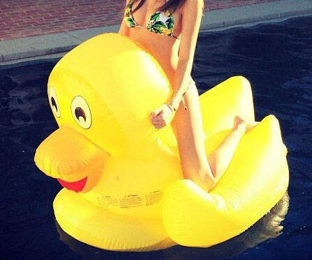 Giant Rubber Duck Pool Float - coolthings.us