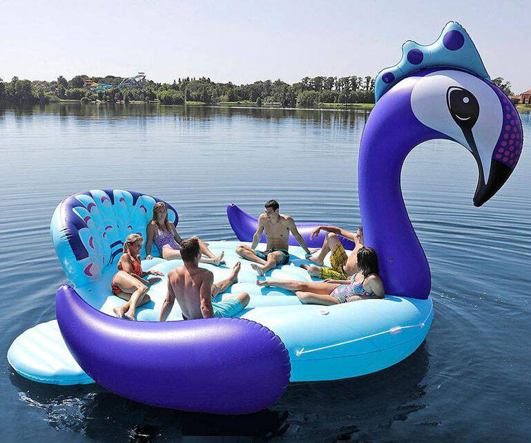 Giant Six Person Inflatable Peacock Float