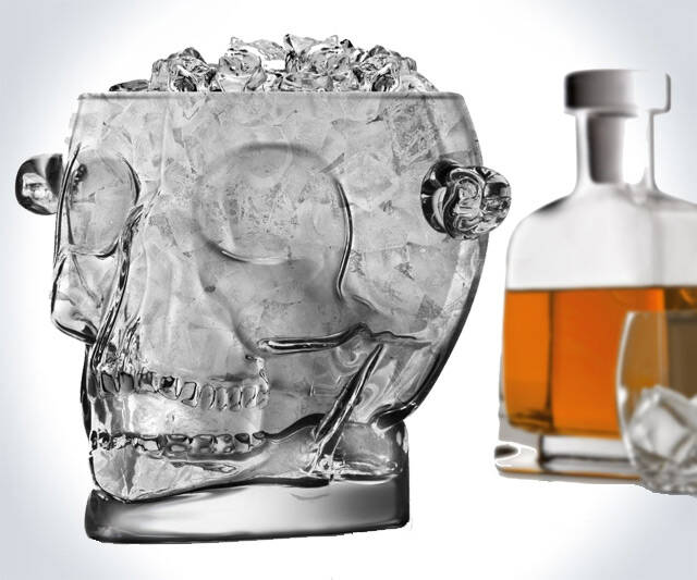 Glass Skull Ice Bucket - coolthings.us