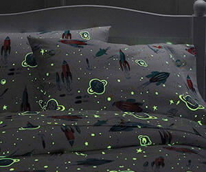 Glow In The Dark Rocketship Sheets