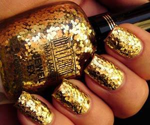 Gold Flakes Nail Polish - coolthings.us