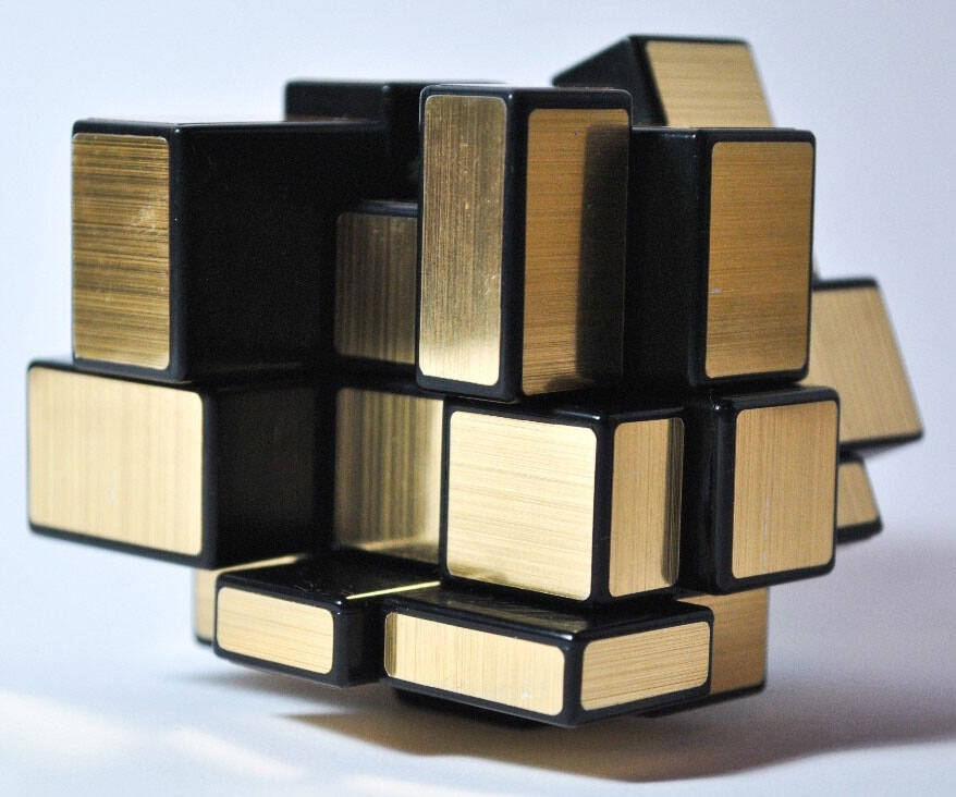 Gold Mirror Puzzle Cube