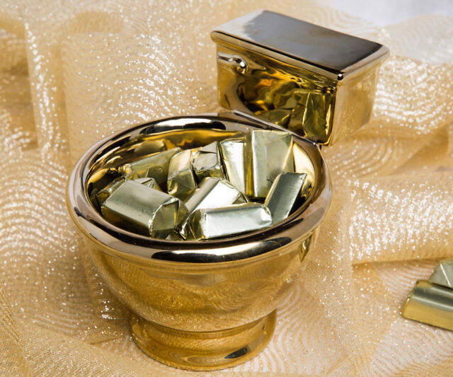 Golden Toilet Mug - coolthings.us