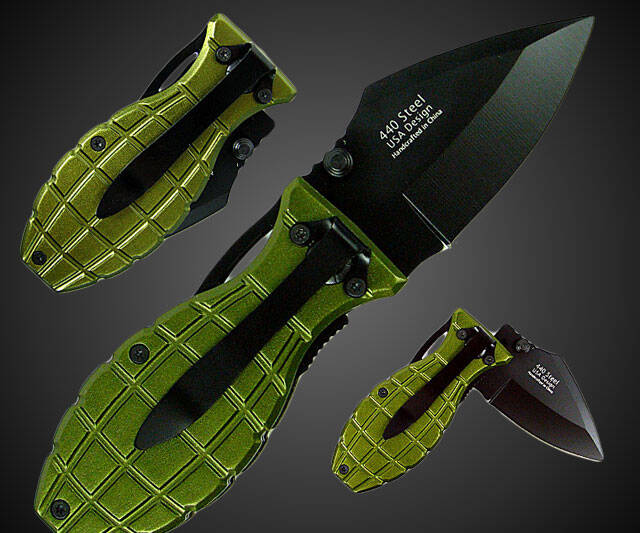 Grenade Folding Knife