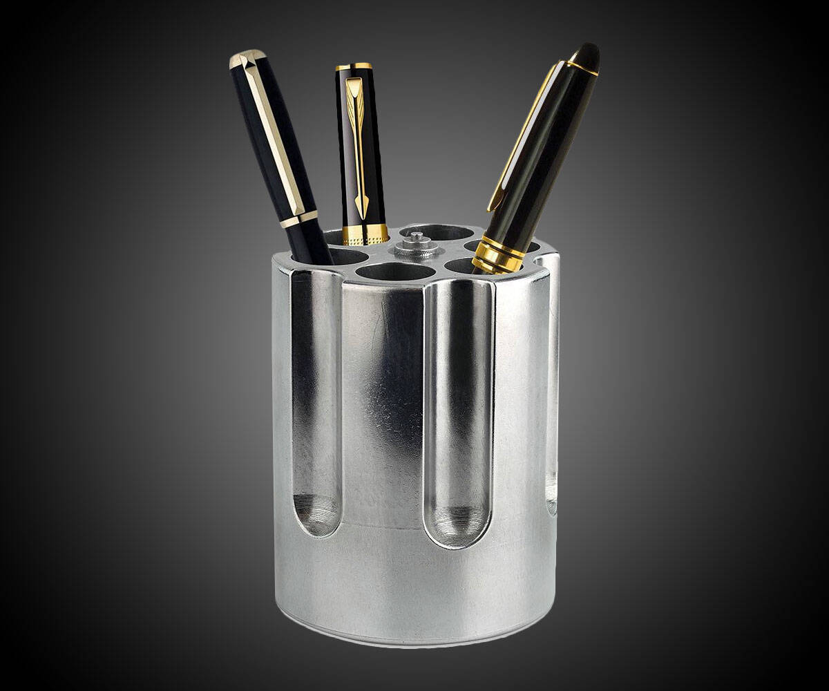 Gun Cylinder Pen Holder - coolthings.us