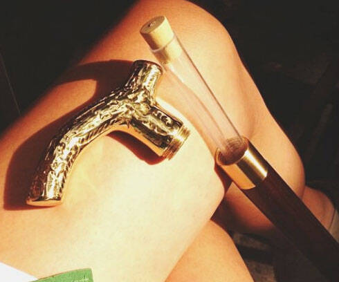 Hidden Flask Walking Cane