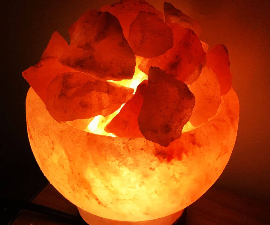 Himalayan Salt Fire Bowl Lamp - //coolthings.us