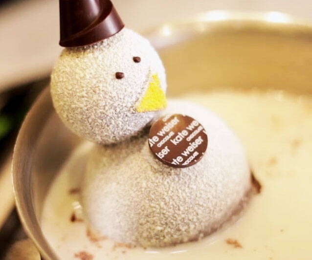Carl the Drinking Chocolate Snowman