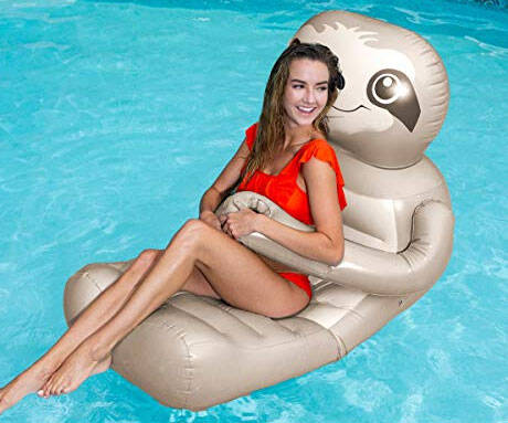 Hugging Sloth Pool Float - coolthings.us