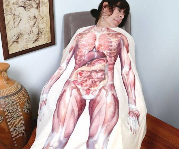 Human Body Anatomy Blanket