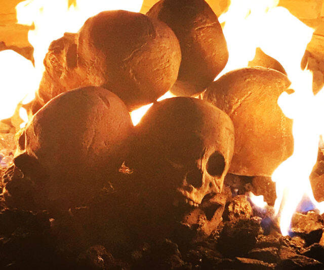 Fire Pit Ceramic Skulls - coolthings.us