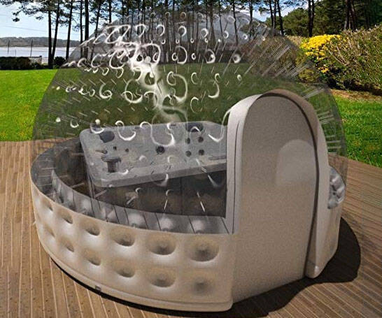 Inflatable Hot Tub Spa Solar Dome - //coolthings.us