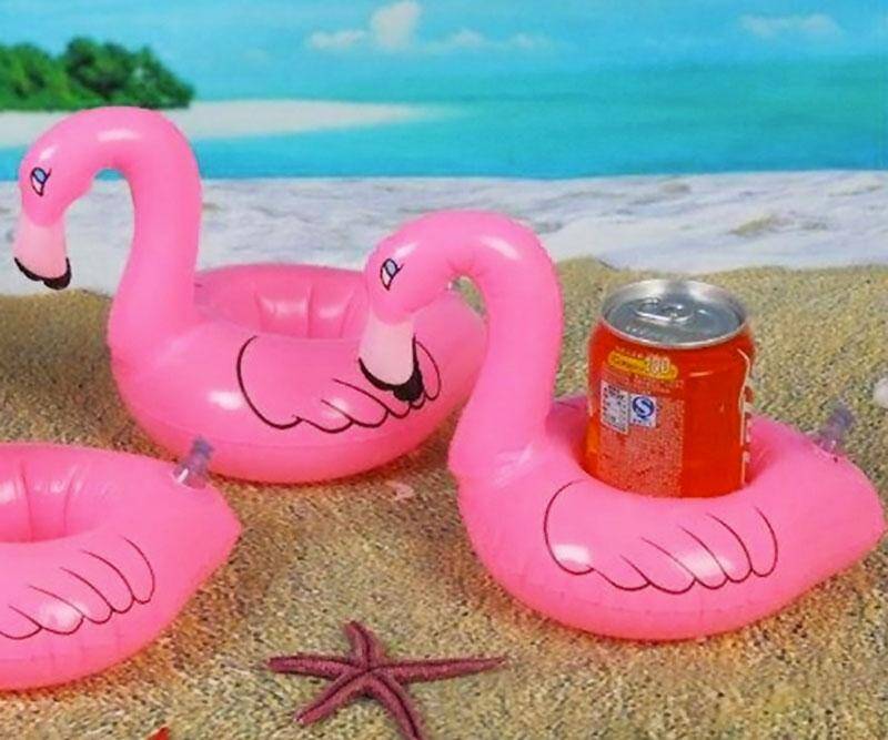 Inflatable Pink Flamingo Coasters - //coolthings.us