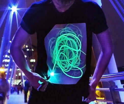 Interactive UV Light Shirts - coolthings.us