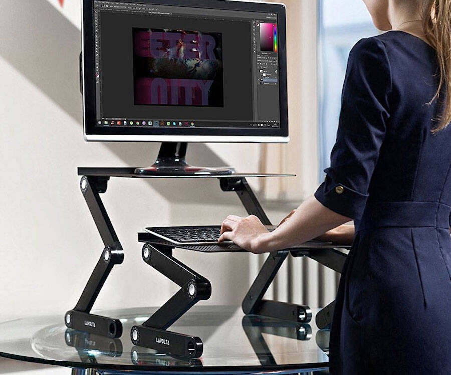 Ergonomic Folding Laptop Stand - coolthings.us
