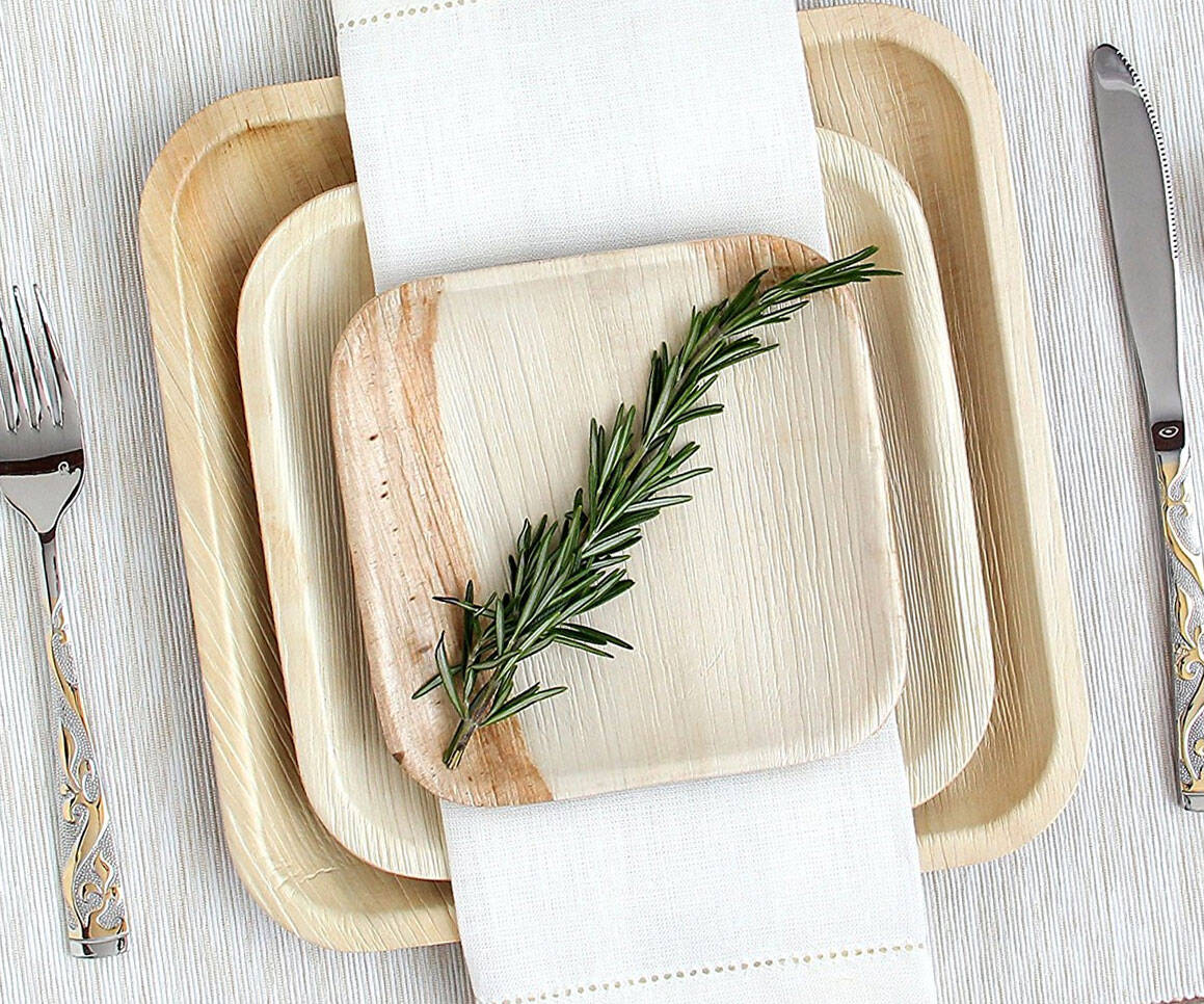 Biodegradable Palm Leaf Plates - coolthings.us