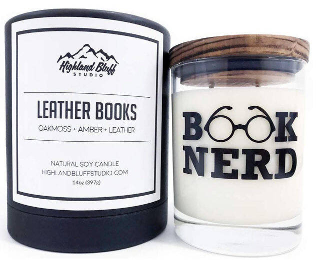 Leather Book Scented Candle - coolthings.us