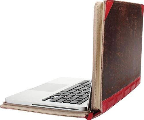 Old Leather Book Laptop Case - coolthings.us