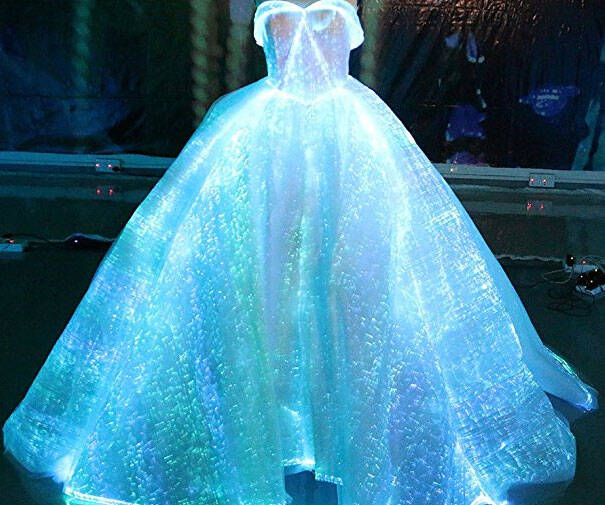 Luminous Fiber Optic Wedding Dress - coolthings.us