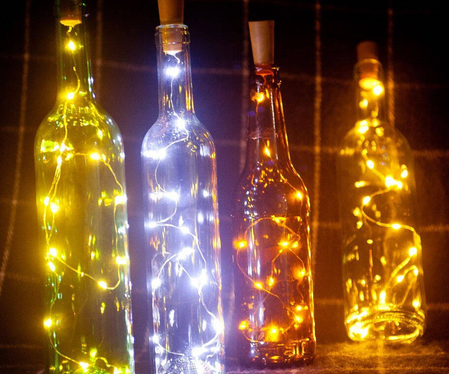 LED Wine Bottle Lamp Set