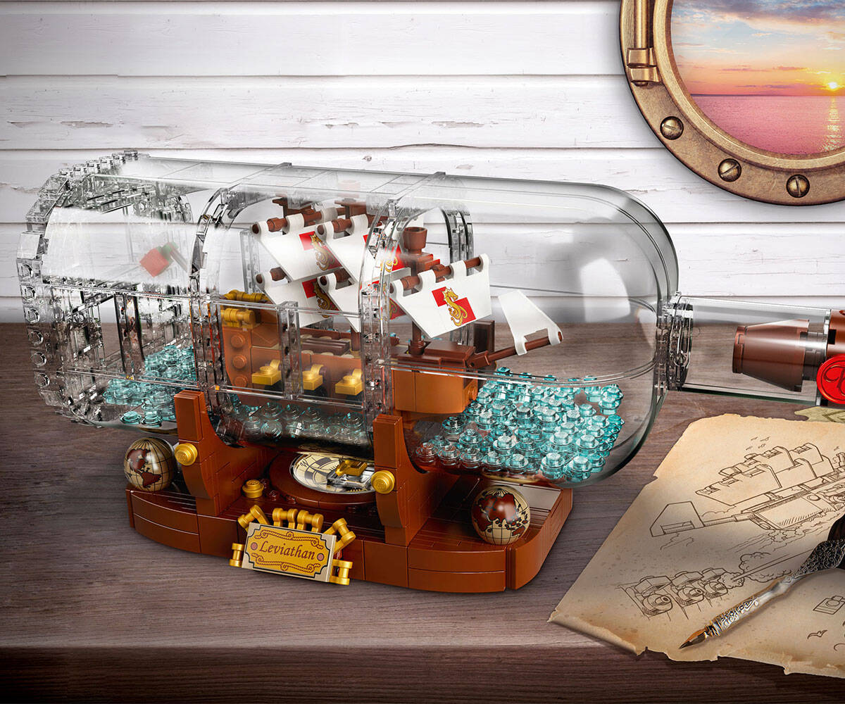 LEGO Ship In A Bottle - //coolthings.us