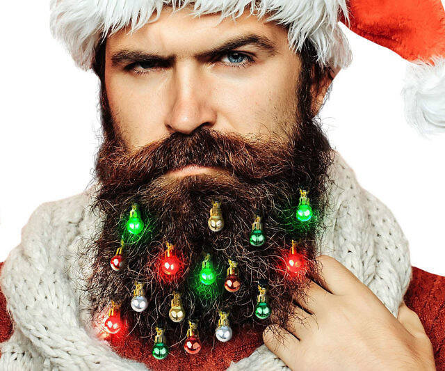 Light Up Beard Christmas Ornaments - //coolthings.us